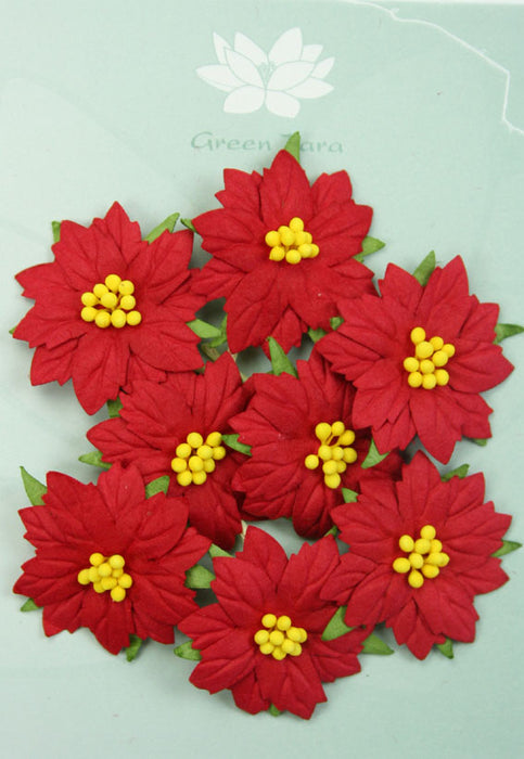 Poinsettias - red (medium)