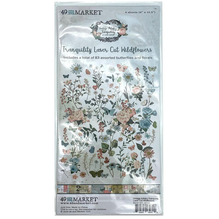 Vintage Artistry Tranquility Laser Cut Outs - Wildflowers