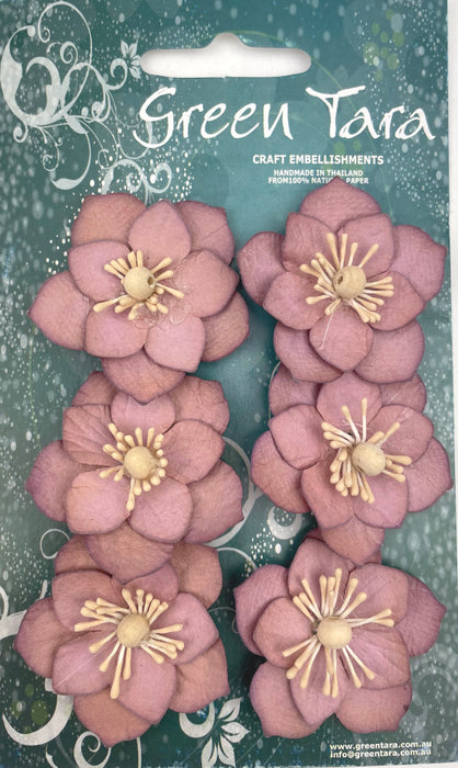 Lotus Paper Flowers - Mauve