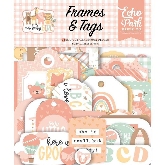 Our Baby Girl Ephemera - Frames & Tags