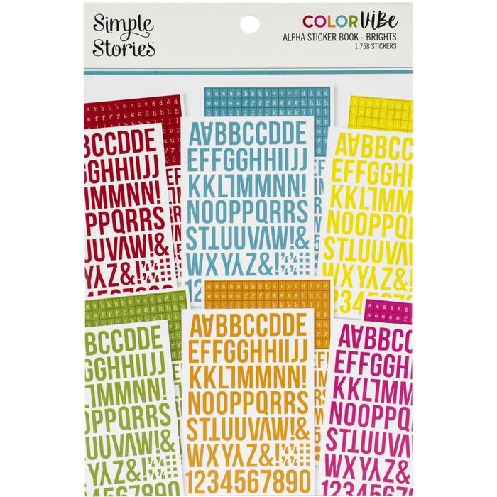 Color Vibe Alpha Sticker Book  - Brights