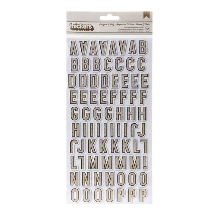 Evergreen & Holly Thickers Alpha Stickers