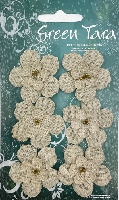 Linen Flowers - Natural