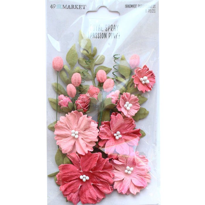 Royal Spray – Passion Pink Paper Flowers
