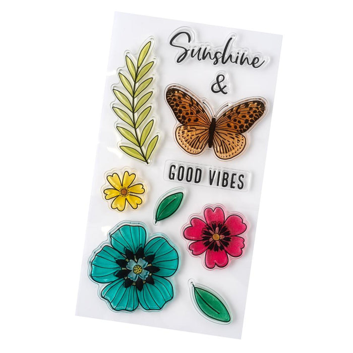 Where To Next Clear Stamps - Good Vibes
