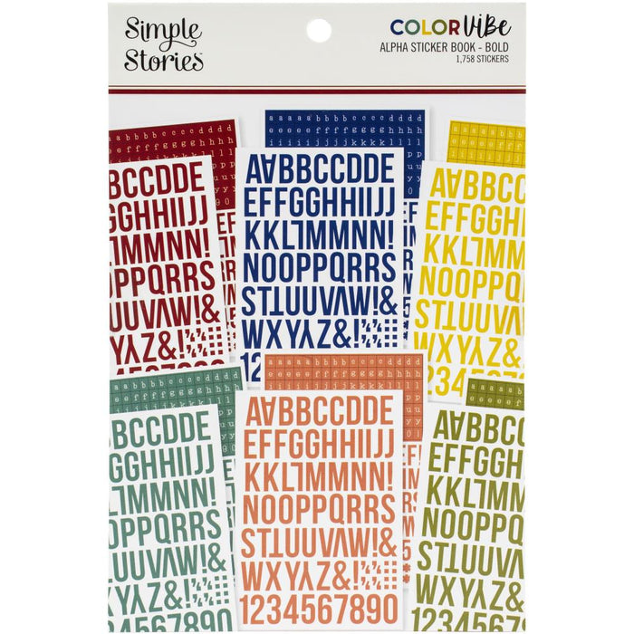 Color Vibe Alpha Sticker Book  - Bold