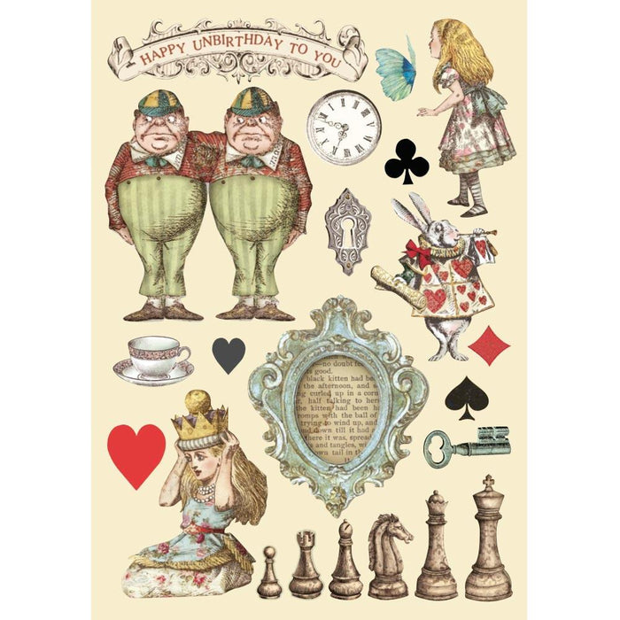 Alice Chessboard Wooden Shapes A5