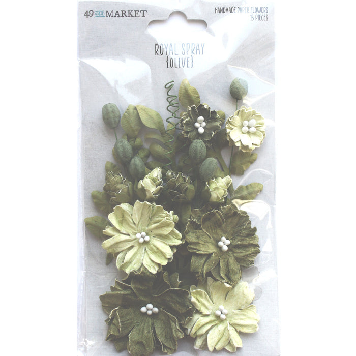 Royal Spray – Olive Paper Flowers