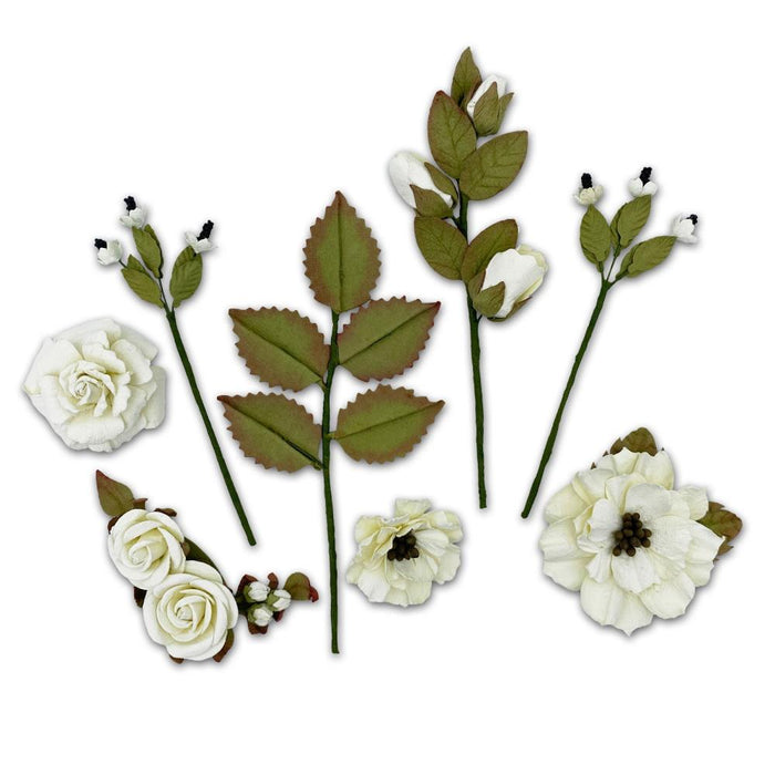 Nature's Bounty Paper Flowers - Cream