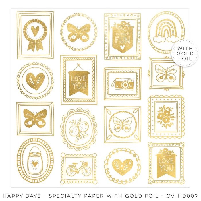 HAPPY DAYS - SPECIALTY PAPER WITH GOLD FOIL