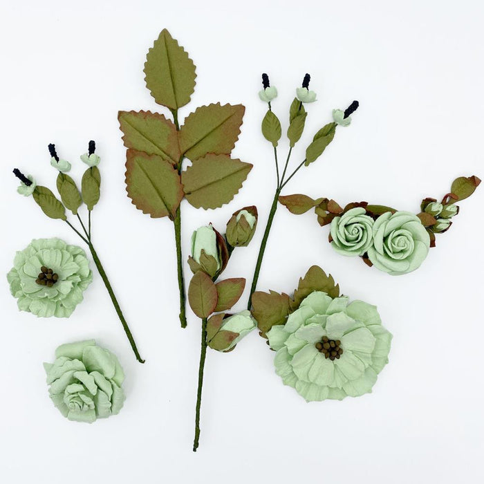 Nature's Bounty Paper Flowers - Pistachio