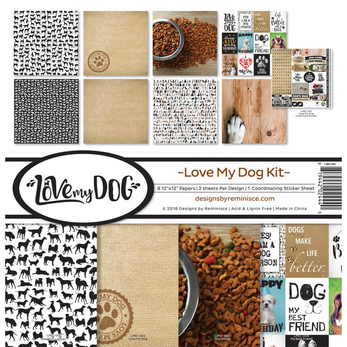 Love My Dog Collection Kit 12"X12"