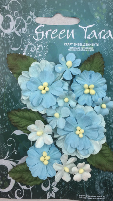 Pastel Flowers - Blue